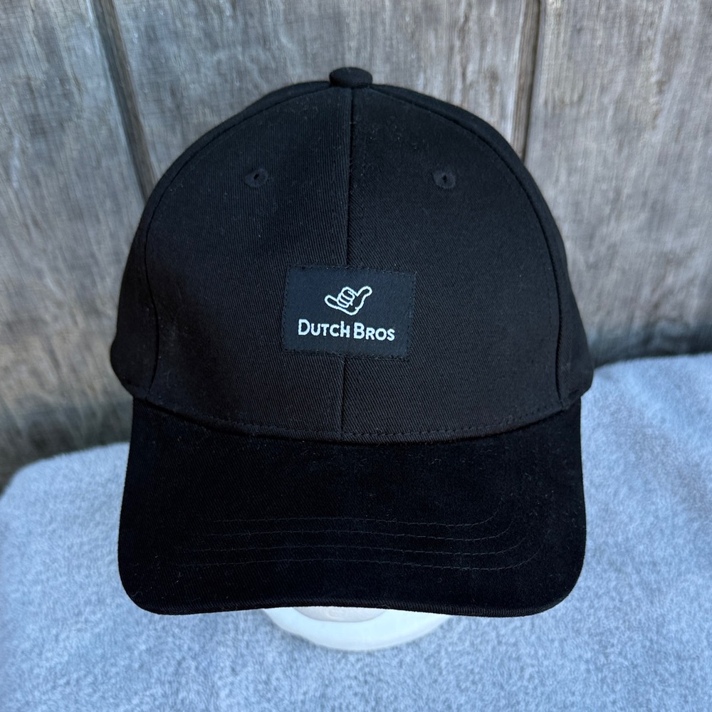 New Hang Loose Dutch Bros Classic Black Baseball Cap Hideaway Strap OS Unisex